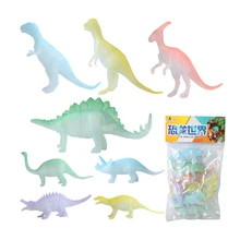 8 деталей/партия, ночная Фигурка динозавра, Подарочные игрушки для детей, детские Коллекционные Редкие игрушки динозавров