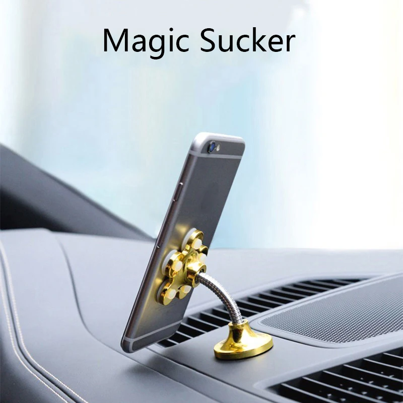 Волшебные присоски поддержка Автомобильный мобильный Многофункциональный двухсторонний присоска навигационный Настольный держатель для телефона Xiaomi