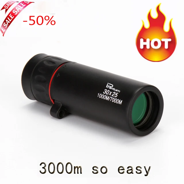 US $6.01 hot selling HD 30x25 Monocular Telescope binoculars Zooming Focus Green Film Binoculo Optical Hunti