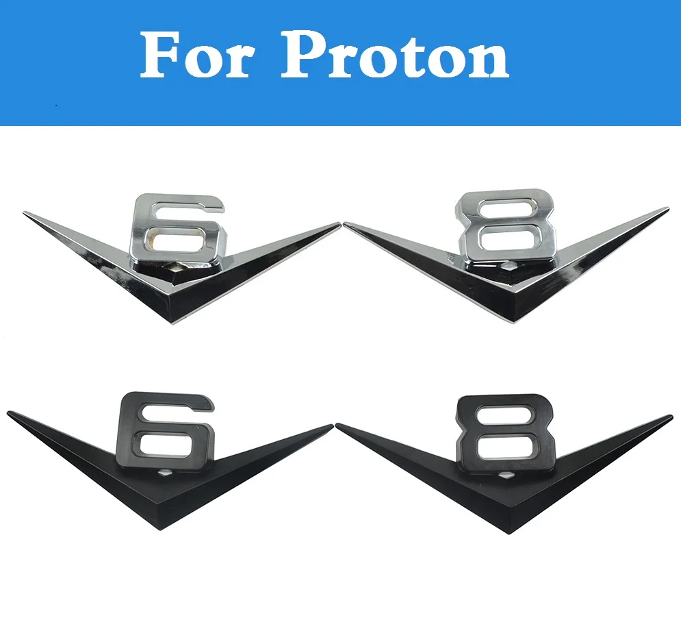 

2017 V6 V8 LOGO Decals Stylings Car Tail Stickers Decorations For Proton Gen-2 Inspira Perdana Persona Preve Saga Satria Waja