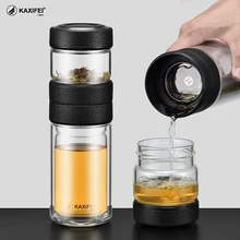 Горячая Распродажа, чашка для воды высшего класса, двухслойная стеклянная офисная бутылка для воды, модная Подарочная кружка с рисунком, может быть настроена по индивидуальному заказу