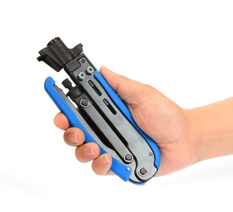 

RG59/6/11/7 coaxial cable extrusion pliers -5-7 2 in 1 pressure clamp network crimping tool pliers