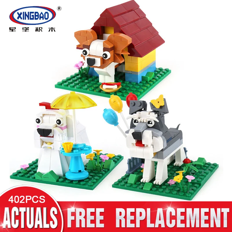 

XingBao 18002 Genuine The Funny Cuty Puppy 3 In 1 Set Model Building Blocks Bricks Educational Toys For Children Birthdays G