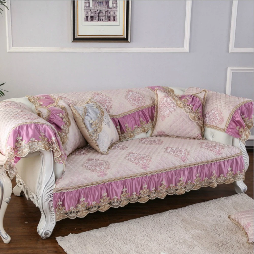 Buy Slip resistant European Polyester Sofa Cover Couch