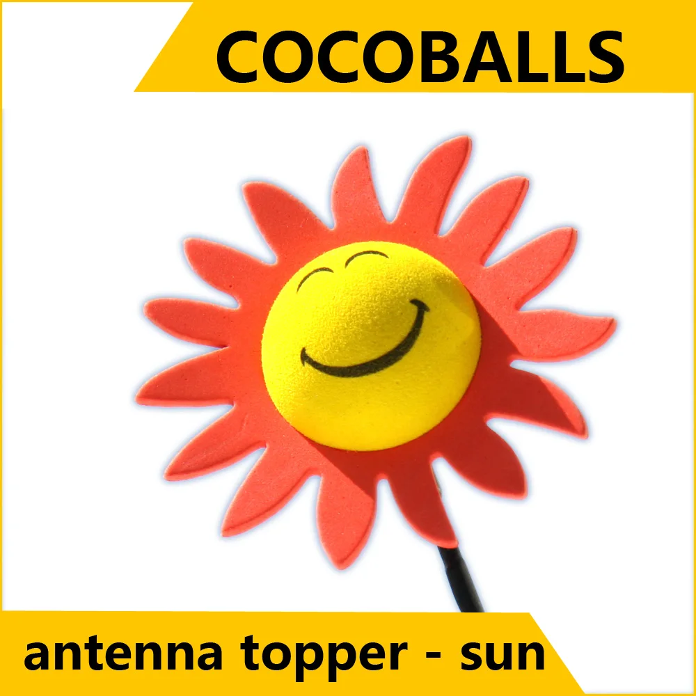 COCOBALLS 6pcs/lot red sun car aerial toppers foam balls choose