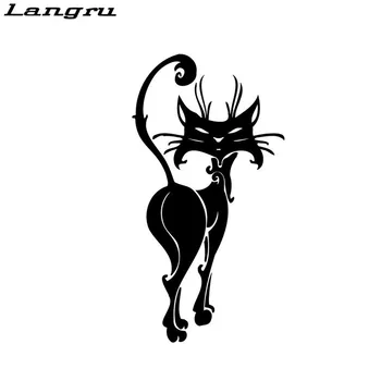 

Langru Beautiful Pet Cat Vinyl Decal Creative Stickers Car Styling Bumper Accessories Jdm
