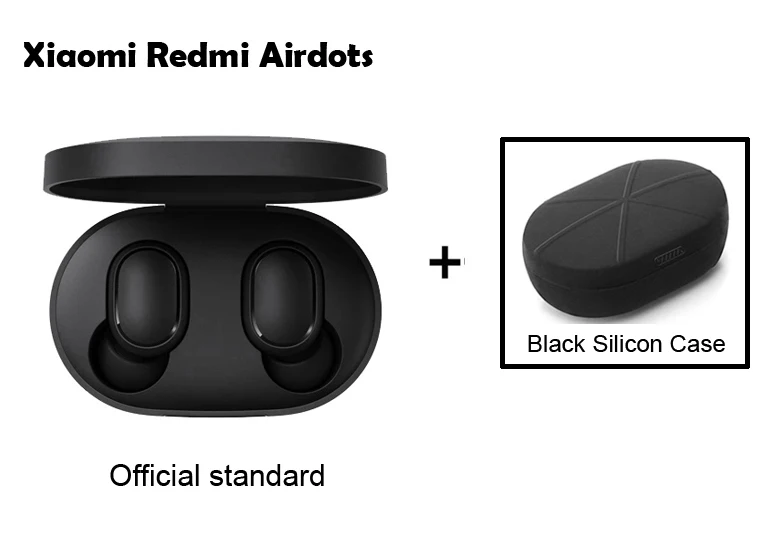 В Xiaomi Redmi Airdots Bluetooth 5,0 TWS беспроводные Bluetooth наушники стерео бас с микрофоном наушники - Цвет: Add Case