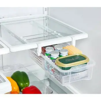 

Practical Fridge Mate Refrigerator Pull Out Bin Food Storage Organizer Snap Containers Food storage box