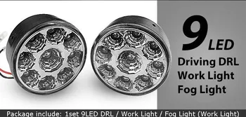 

1PCS WORK 9 led LED White Working DRIVING FOG Light 4WD OFFROAD 4X4 Truck Headlight