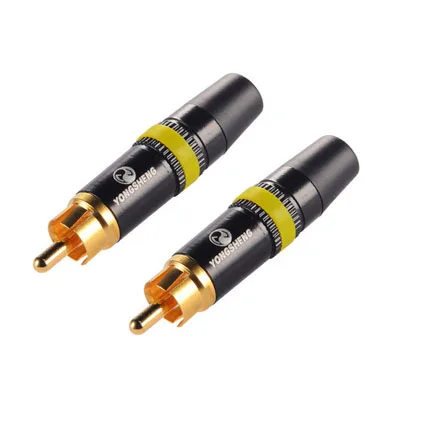 10 шт./лот сделано Neutrik фабрики Китая YS373-2 соединитель-гнездо типа RCA разъем RCA Золото Мужской Красный кольцо