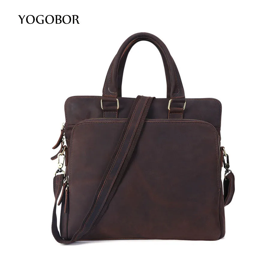 2017 Men Casual Briefcase Business Shoulder Leather Messenger Bags Computer Laptop Handbag Totes Men's Travel Bags handbags