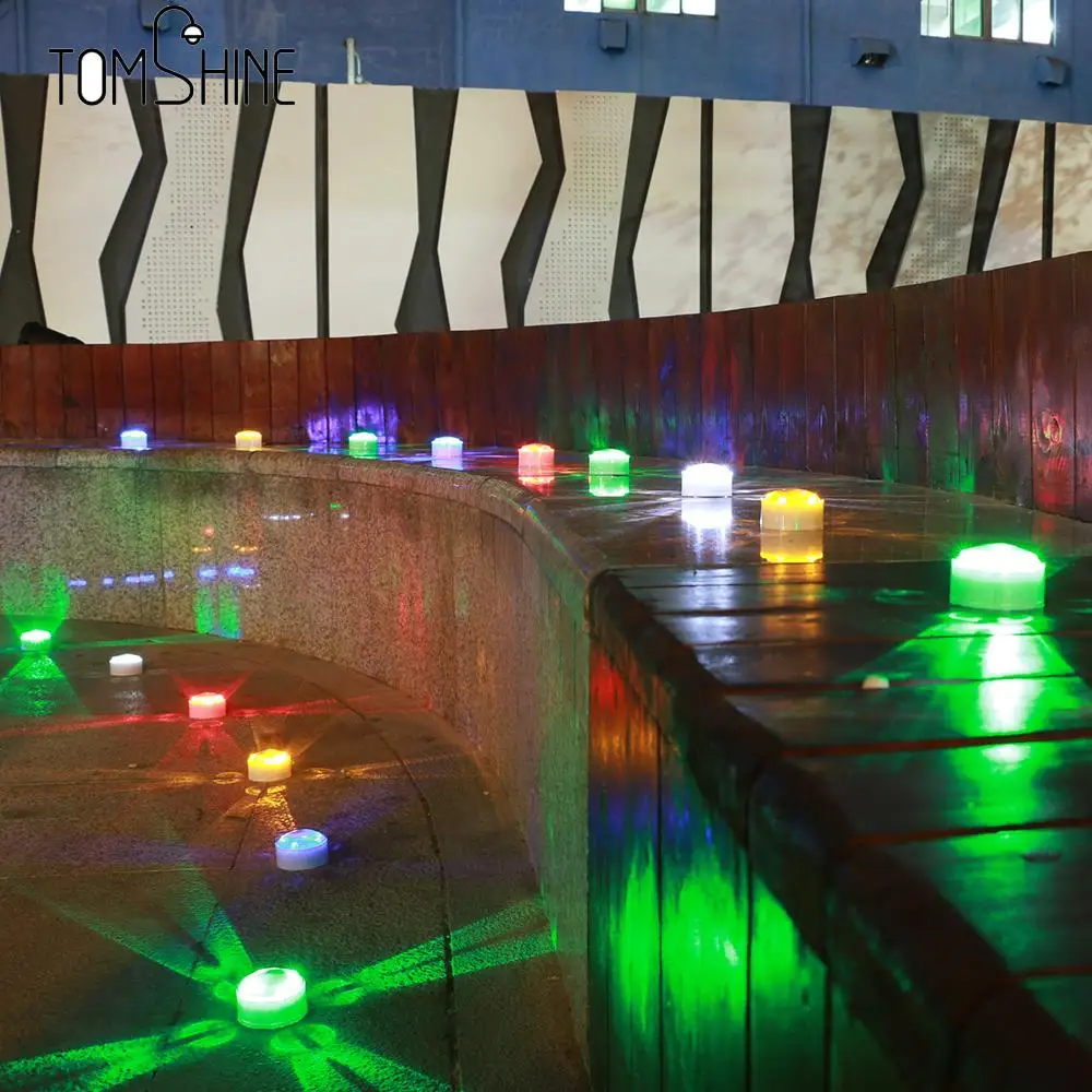 Movido a Energia Visual-poupança de Energia da Lâmpada ao ar Paisagem Enterrado Led Solar Levou Cor Festa Livre Jardim Parque Decoração Ip68 4 Luz 7 A Energia Solar LEVOU Luz Cor Festa