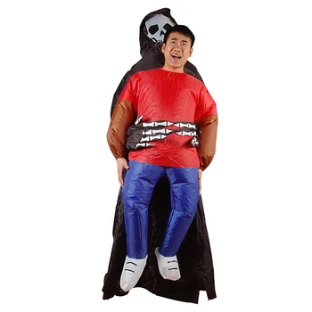 

Halloween Inflatable Costume Blow up Creative Horror Skull Costume Scary Cosplay Clothes Party Festival Stage Performance Cloth