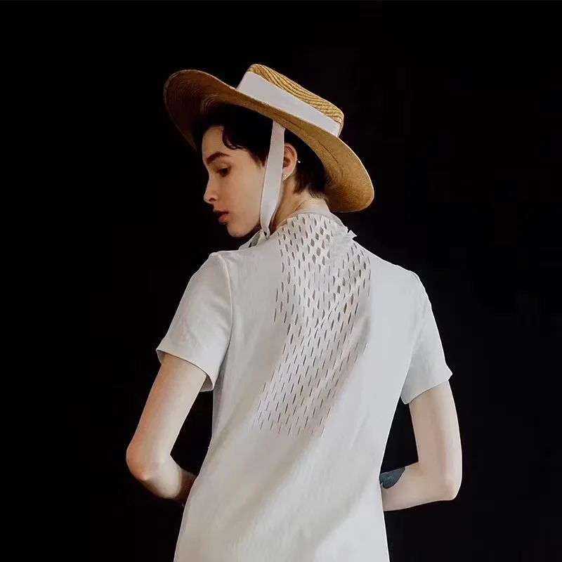 2019 оригинальная широкополая шляпа с квадратным верхом соломенная шляпа плоская женская летняя Кентукки Дерби шляпа Белая лента галстук