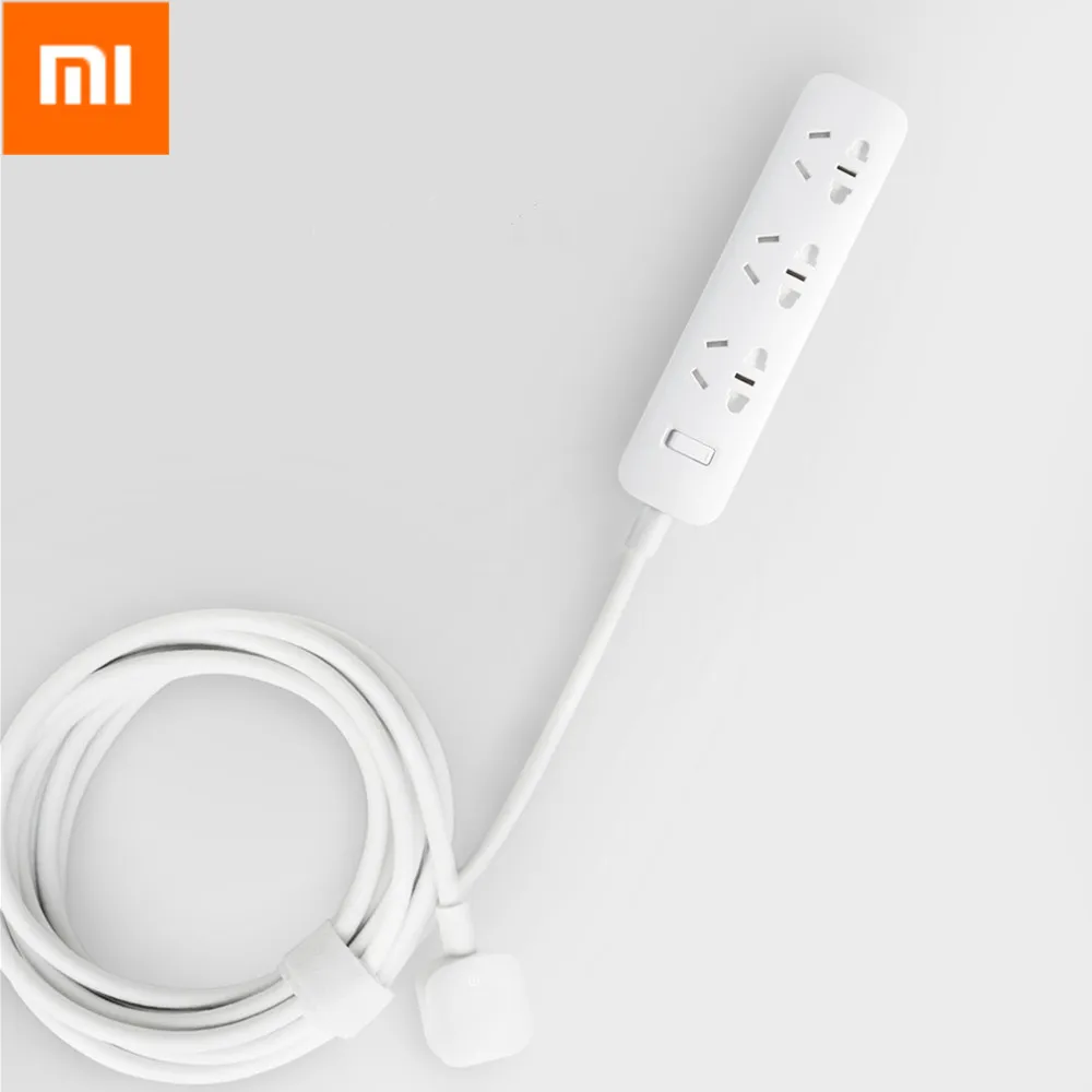 

Original Xiaomi Socket Plug 3 Ports 5 Meters Long Power Strip Overload Protection Adapter Charger For Smart Home