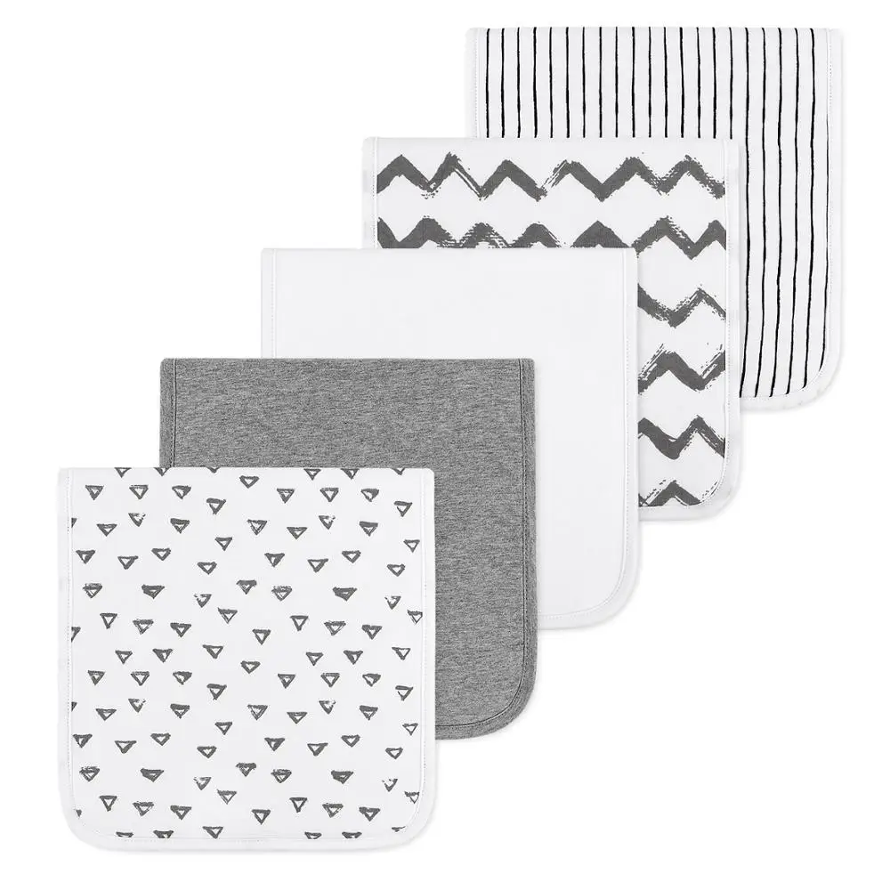 

100% Organic Cotton Newborn Baby Burp Bibs Infant Baby Burp Cloths Waterproof Set Curved Absarbent Soft Baby Accessories Towel