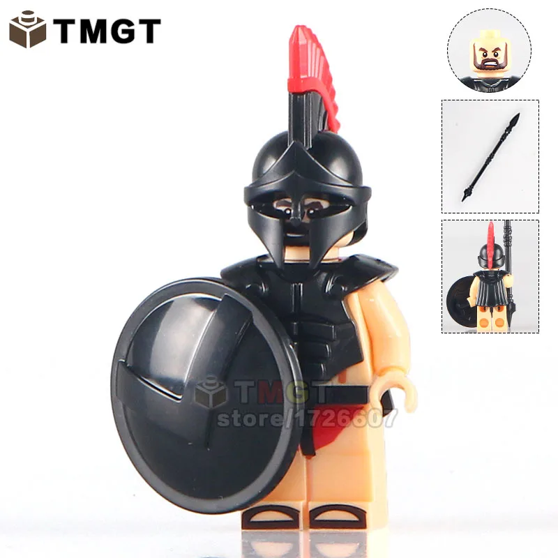 

Single Sale Heroes Rome Spartacus Medieval Knights Super Hero Building Blocks Toys Children Gifts XH644