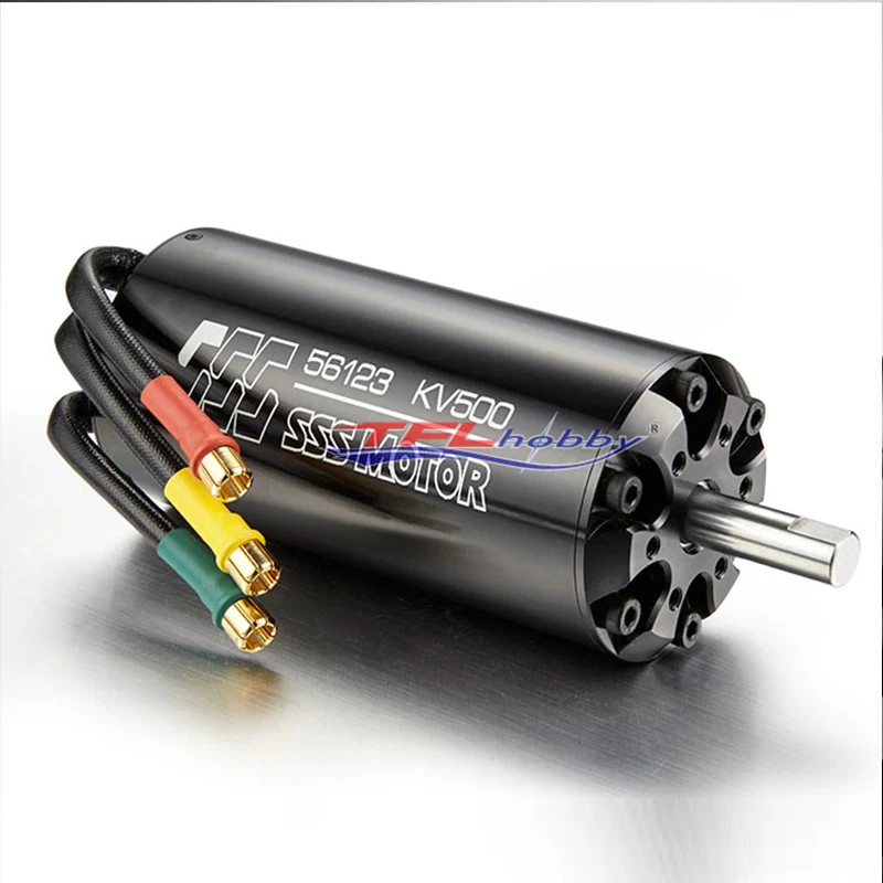 

FATJAY RC boats motor 56123 500KV 6-pole brushless inrunner motor 6-12s lipo watercooling motor for rc boats Electric Surfboard