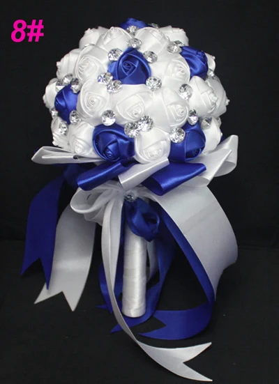 Искусственный цветок, хрустальный свадебный букет, модная Роза, букет невесты, букет невесты, Рамо Де Новия, свадебный букет - Цвет: 8