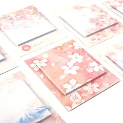 24 компл./1 лот CreativeSakura лепестки mt fuji Блокнот заметки Эсколар Papelaria поставка школы закладки этикетки