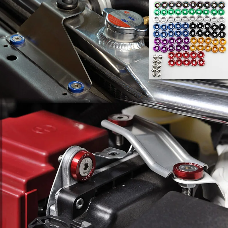 RASTP 10pcs M6 болт JDM СТИЛЬ автомобиля модифицированные шестигранные крепежные детали