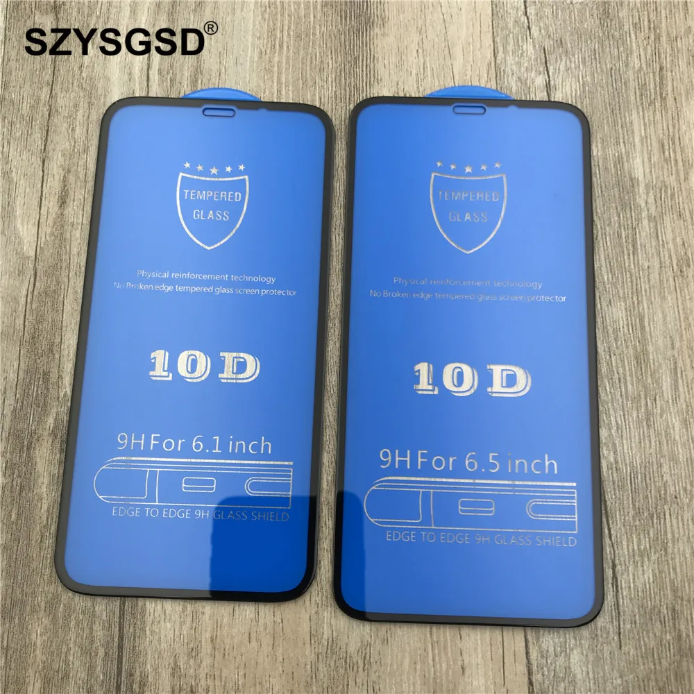 5 шт/лот полное покрытие защитное стекло для Iphone XS Max полный экран 10D Закаленное