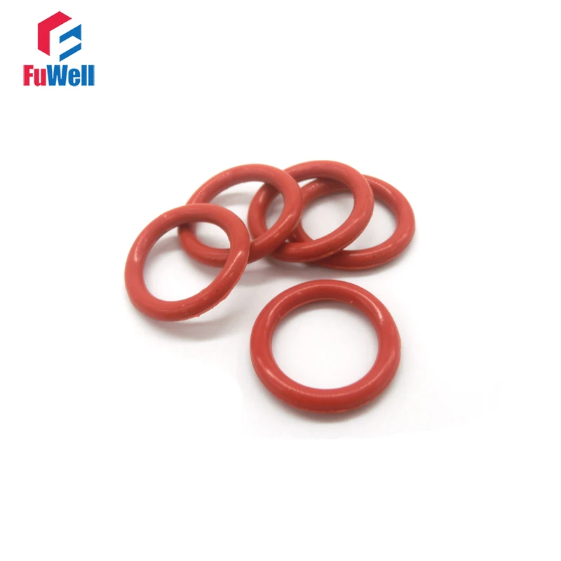 10pcs Red Vmq 4mm Thickness O Ring Seal Gasket Od 62mm-135mm O Type ...