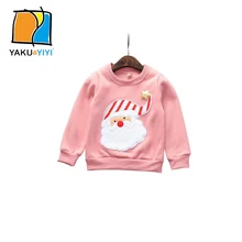 YKYY YAKUYIYI 2016 Brand New Autumn Winter Girls Sweatshirt Sweet Santa Claus Girl Pullover Tops Soft O-neck Children Sweatshirt