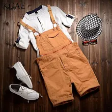 Мужские модные хлопковые комбинезоны для лета джинсы корейского стиля Комбинезоны шорты для мужчин нагрудник шорты 021510