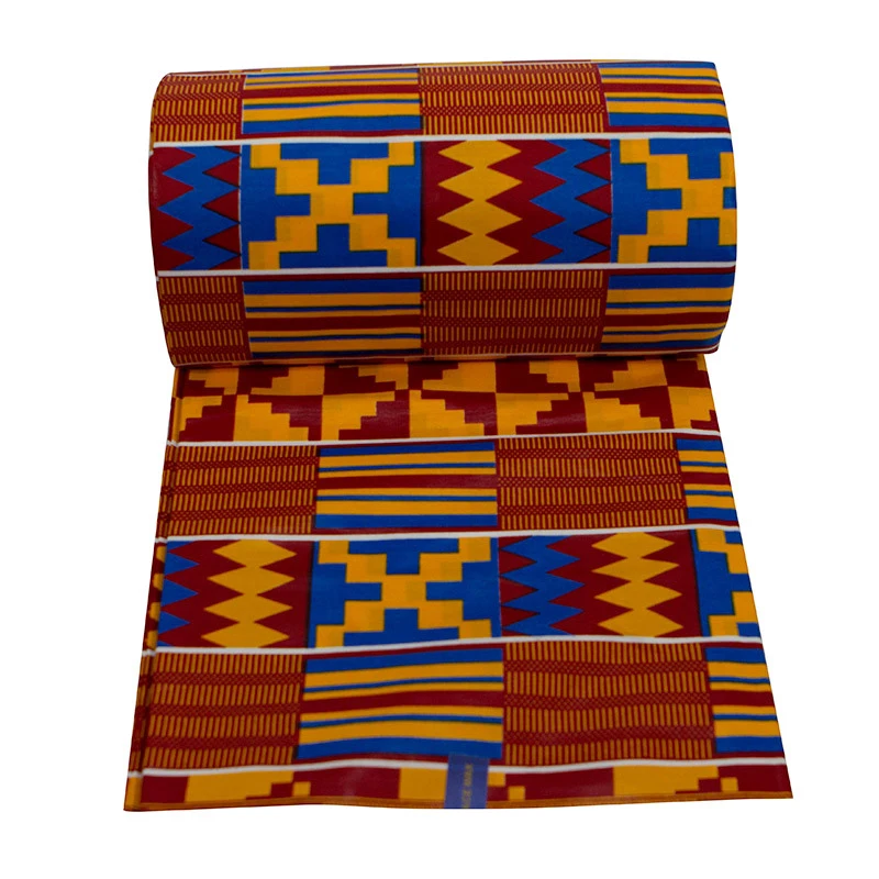 Африканская ткань с принтом Анкары, гарантированный настоящий голландский воск, высокое качество, хлопок, Африканский узор «Кенте», ткань для праздничного платья, 6 ярдов