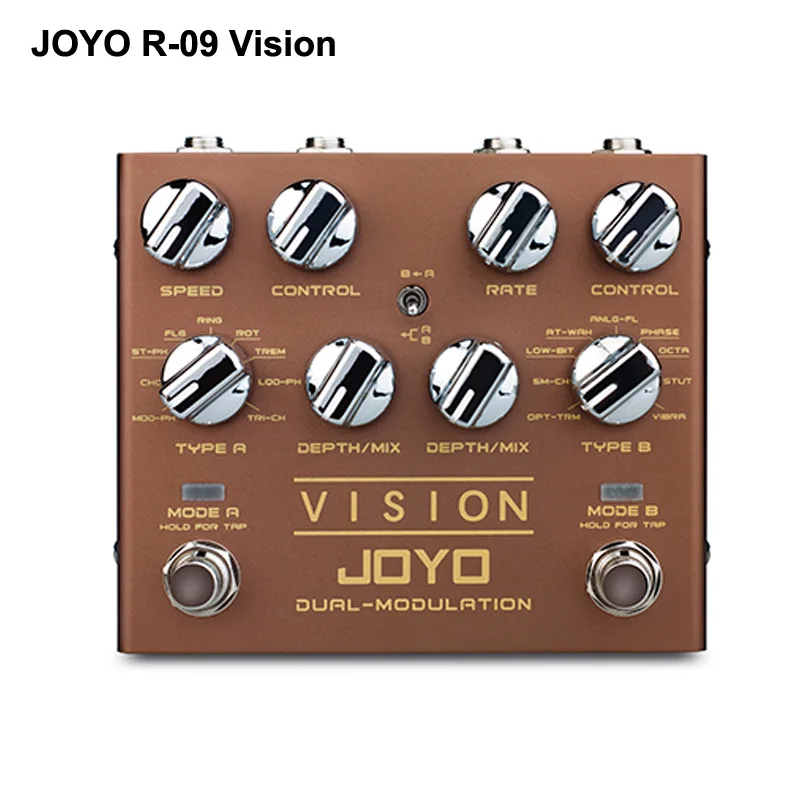 

JOYO R-09 VISION Electric Guitar Effect Pedal Processor Accessories Musical Instrument Modulation Digital Pedal Effects Stereo