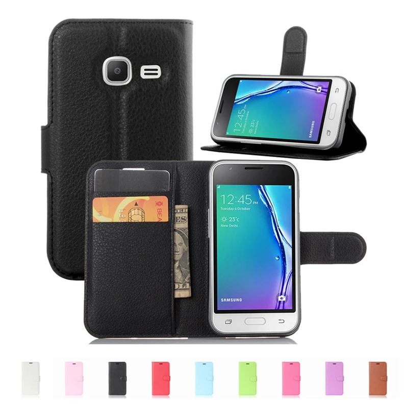 Чехол для Samsung J1 mini Wallet PU кожаный чехол Galaxy (2016)/Galaxy Nxt J105 Fundas Holder Stand|case for samsung galaxy|case