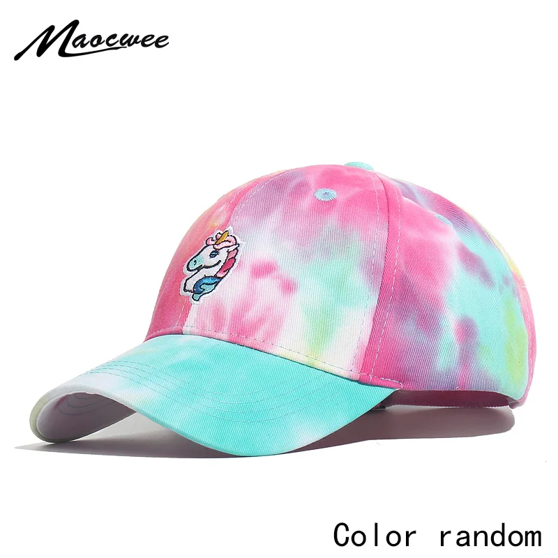 Mesh Baseball Caps Unicorn Rainbow Adjustable Sports Trucker Sun Hats For Outdoor