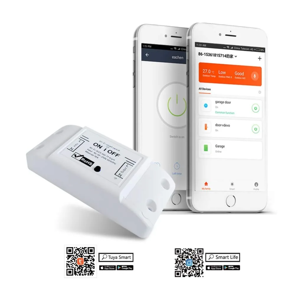 EACHEN WiFi смарт переключатель совместимый с Alexa голосовым управлением модуля DIY