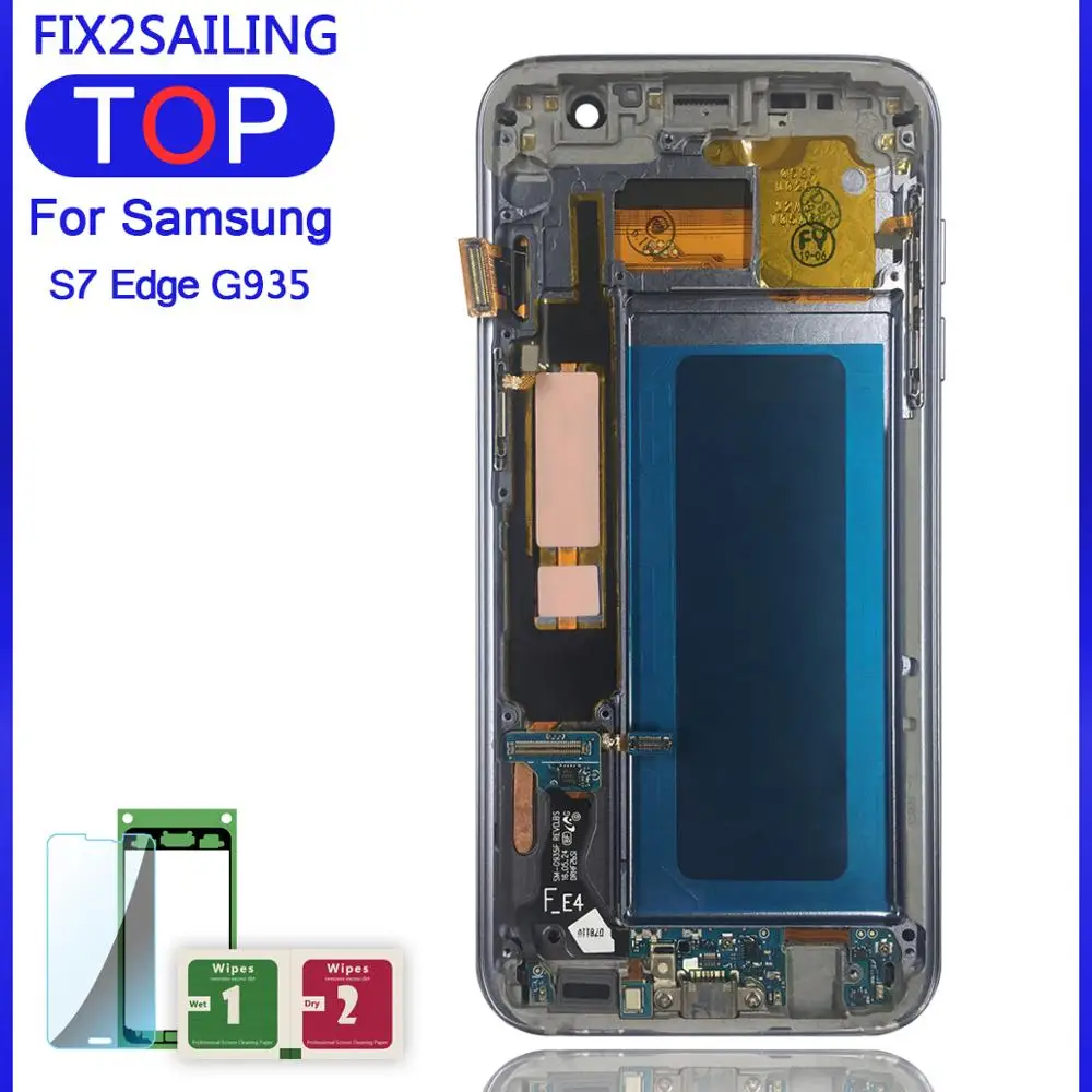 ЖК дисплей 5 ''для SAMSUNG Galaxy S7 edge G935 G935F Super AMOLED дигитайзер сенсорный экран с