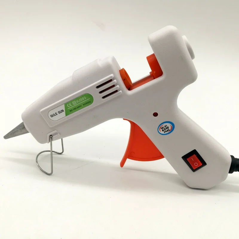 40W EU Plug Hot Melt Glue Gun with 2 pcs  Glue Stick Heat Temperature Tool Industrial Mini Guns Thermo