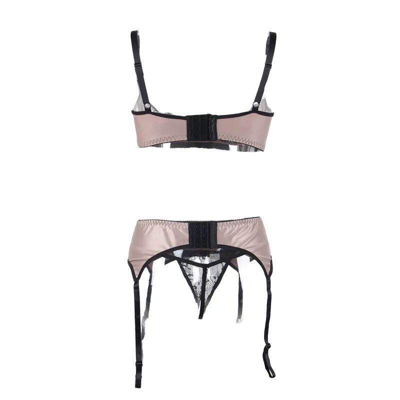 Comeonlover Half Cup Lingerie Garter Set Satin Underwire Sexy Underwear Women Set Erotic Plus Size Open Bra Panty Set RE80313 Comeonlover Half Cup Lingerie Garter Set Satin Underwire Sexy Underwear Women Set Erotic Plus Size Open Bra Panty Set RE80313