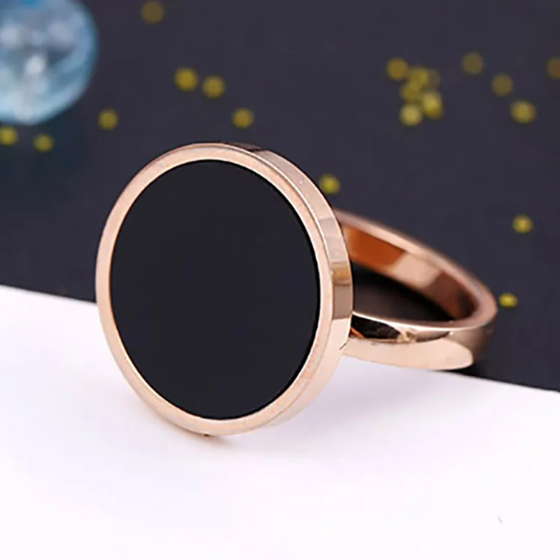 

MISANANRYNE Rose Gold Color Stainless Steel Ring Simple Fashion Finger Ring For Women Anillos Personality Punk Style Jewelry