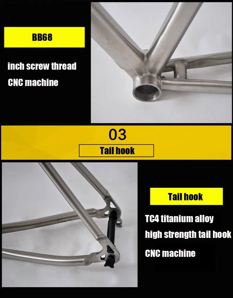 Flash Deal Free shipping !!! TiTo titanium new road bike frame 700C titanium road bicycle bent top tube internal shifter housing 4 Flash Deal Free shipping !!! TiTo titanium new road bike frame 700C titanium road bicycle bent top tube internal shifter housing 4