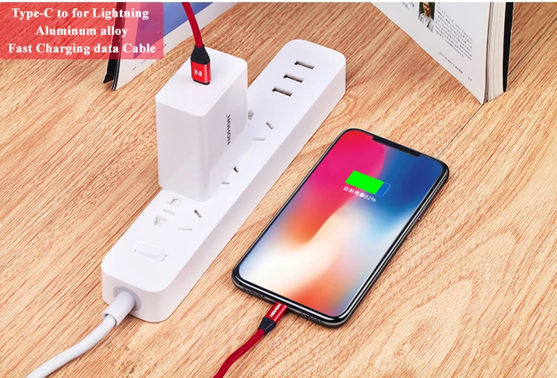 Nohon Type-C PD Cable to For Lightning iPhone X 8 Plus 8P 8 pin Phone Data Sync Cables For iPhone 7 6S 6 Plus 5S 5 Fast Charging Details (13)