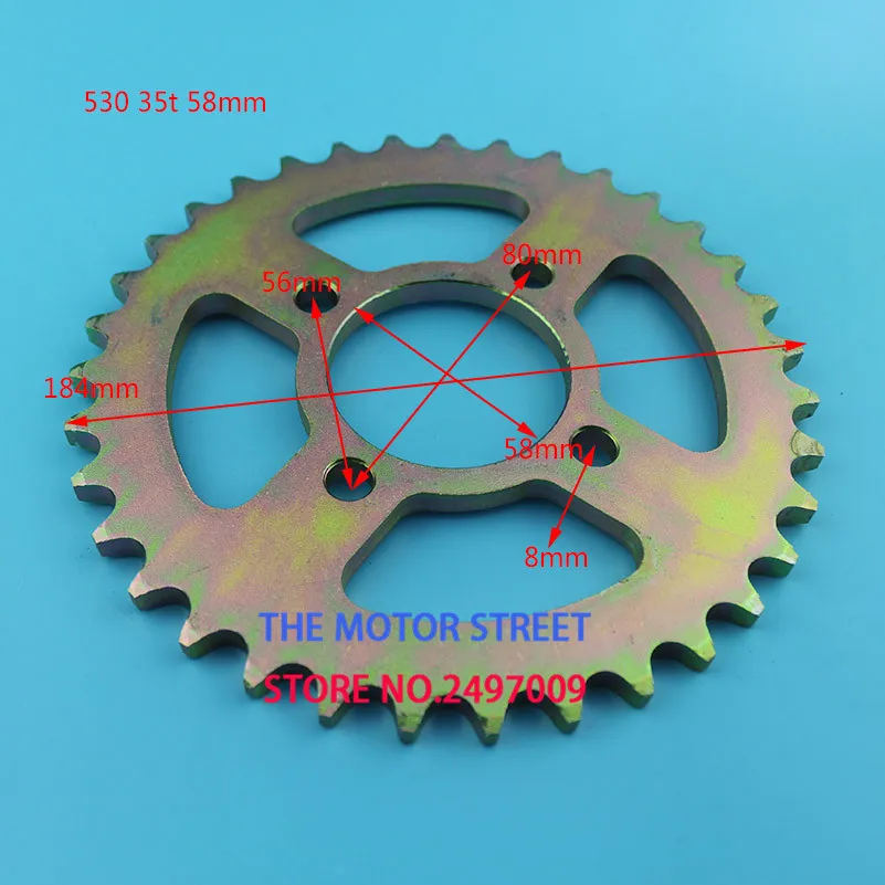 Новейшая приводная передача мотоцикла скутера 530 520 420 428 большая Звездочка 32T 37T 41T 48T 40T 43T 60T звездочки