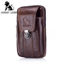 LAOSHIZI набедренная сумка из натуральной кожи сумка на пояс мешочки для телефона дорожная поясная сумка мужская маленькая поясная сумка кожаный чехол
