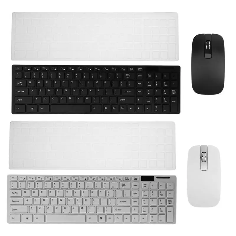 

2.4GHZ Ultra-Slim Silent Wireless Adjustable DPI Comfortable Mouse and Keyboard Combo Professional Keyboards Set for PC Laptop