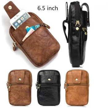 

leather cell phone Waist Pack, For iphone xs max 6.5 inch pu leather Pouch Bag with Belt Clip Holster Case For samsung xiaomi
