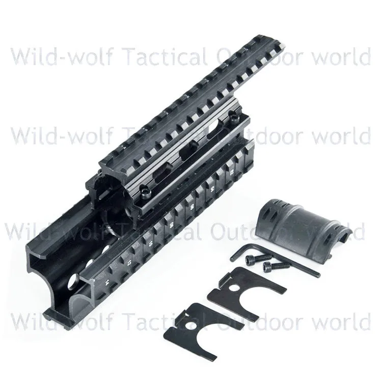 Тактический AK 47/74 RIS Quad Rail mount Tactical Quad Handguard Rail с 12 чехлами для охоты, стрельбы, военных игр, Paitall Airsoft