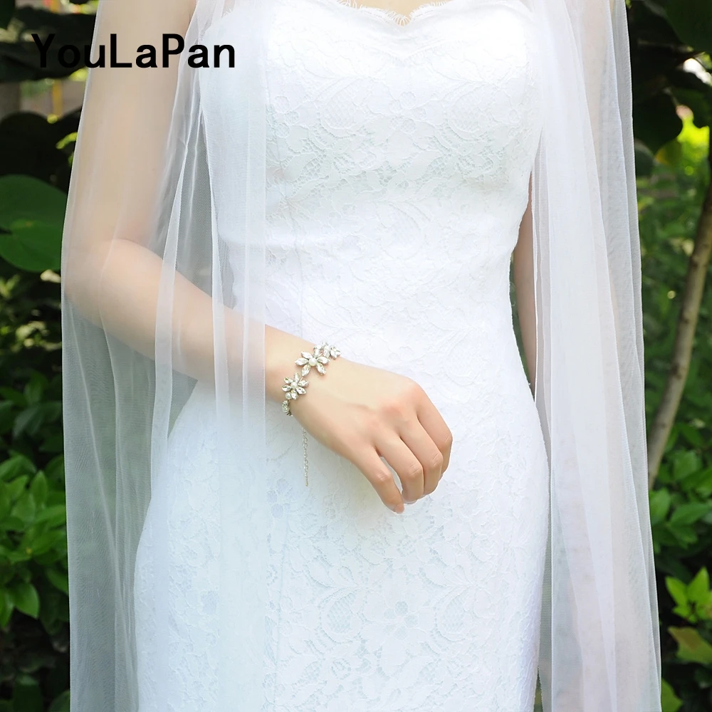 

YouLaPan D13 Bridal Pearl Cuff Freshwater Pearls Wedding Cuff Custom Made Rhinestone Bracelet Prom Hand Wedding Wrist Band
