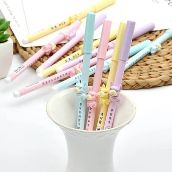 

2pc Cute Puppy Gel Pen Cartoon Office School Supplies Korea Stationery Black Carbon Ink Signature Water Pen Kawaii Puppy Pen