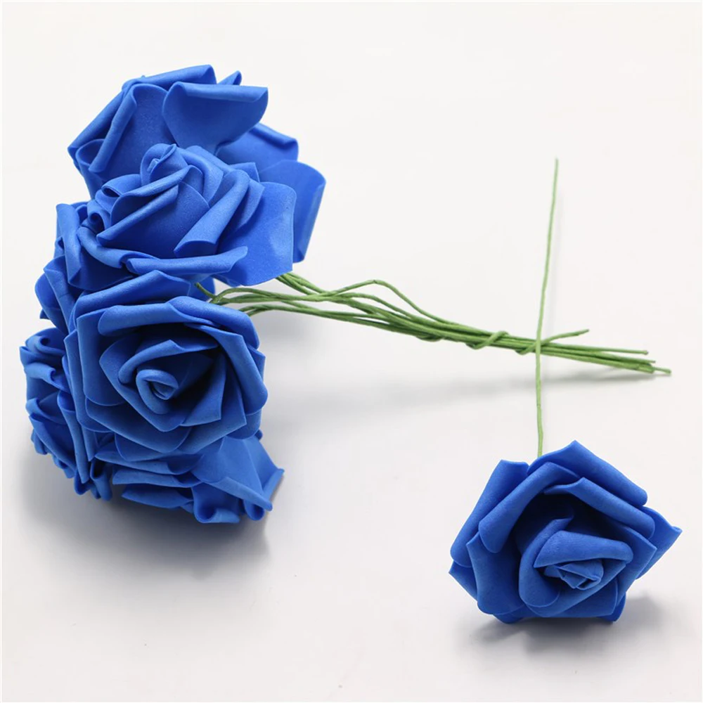 25 шт. 8 см ПЭ Пена розы бутоны для дома Свадебные украшения Искусственные цветы «сделай сам» Букет Скрапбукинг невесты