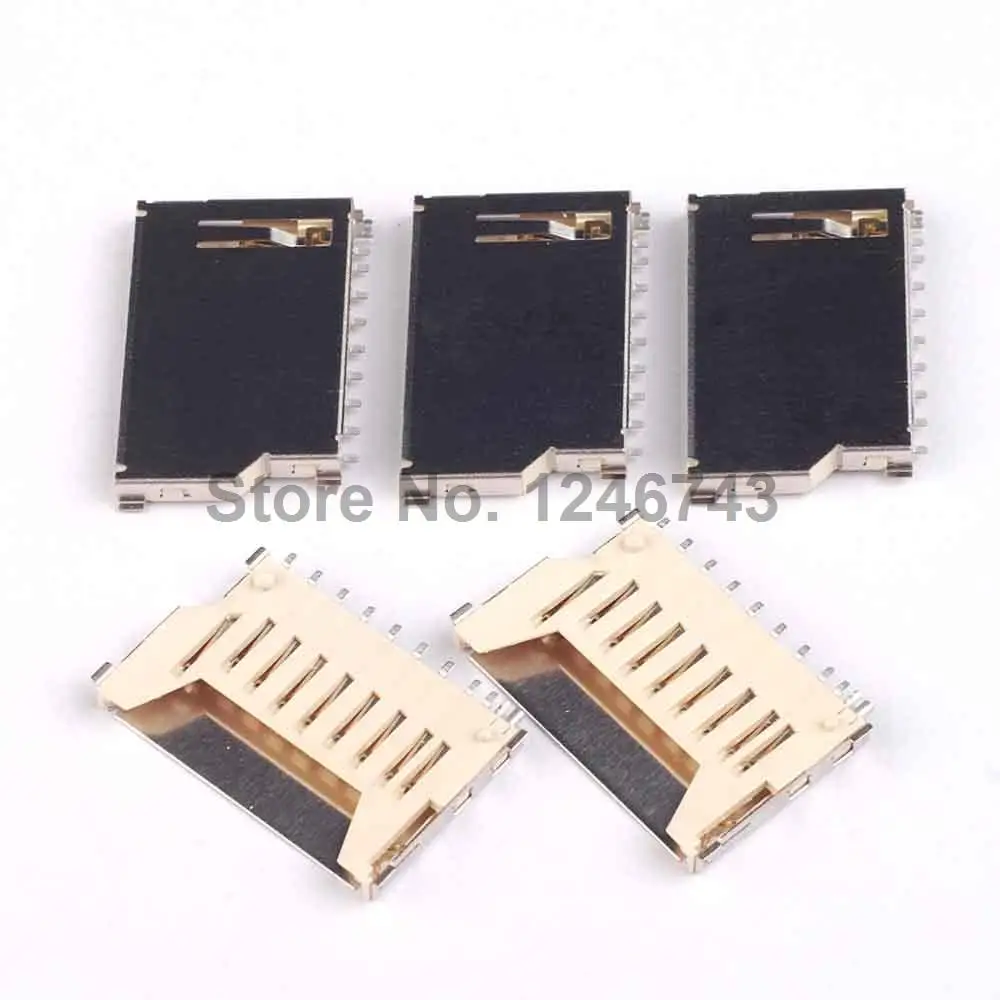 

10PCS Not Pop-Up Memory Card Socket MMC/SD Card Slot Card Seats Good Quality and ROHS