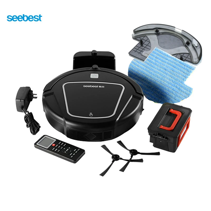 Seebest D730 MOMO 2.0 Wet Mopping Robot Vacuum Cleaner with Water Tank, Clean Robot Aspirator Time Schedule, Russia Warehouse